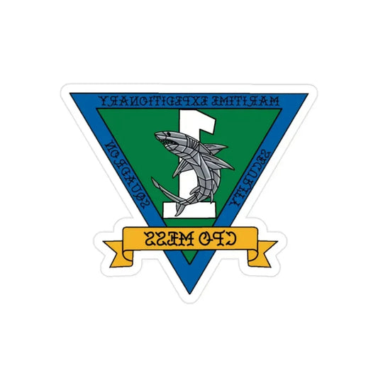 Maritime Expeditionary Security Sq One CPO MESS (U.S. Navy) REVERSE PRINT Transparent Die-Cut STICKER 2 Inch Die-Cut Transparent - The Sticker Space
