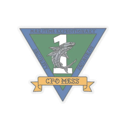 Maritime Expeditionary Security Sq One CPO MESS (U.S. Navy) STICKER Vinyl Kiss-Cut Decal 2 Inch Transparent - The Sticker Space