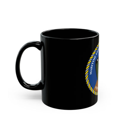 Maritime Expeditionary Security Sq One (U.S. Navy) Black Coffee Mug-The Sticker Space