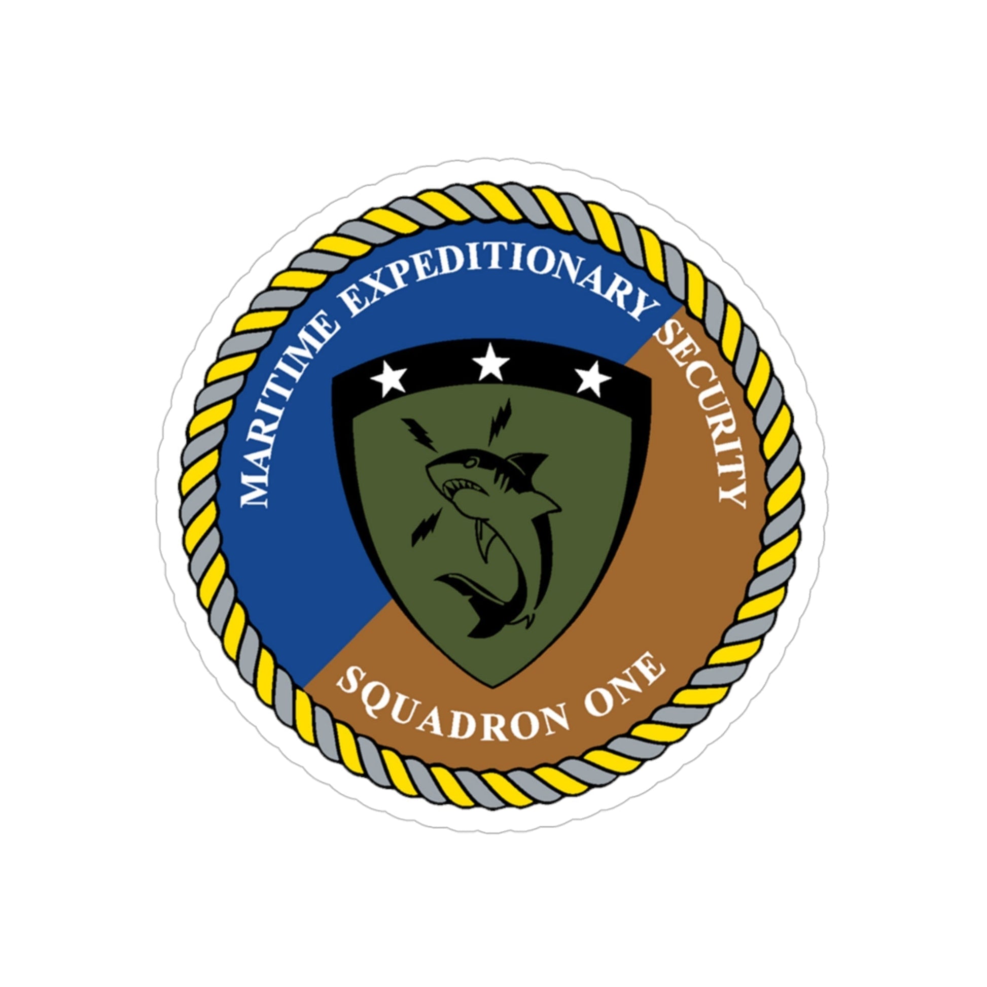 Maritime Expeditionary Security Sq One (U.S. Navy) Transparent STICKER Die-Cut Vinyl Decal-4 Inch-The Sticker Space