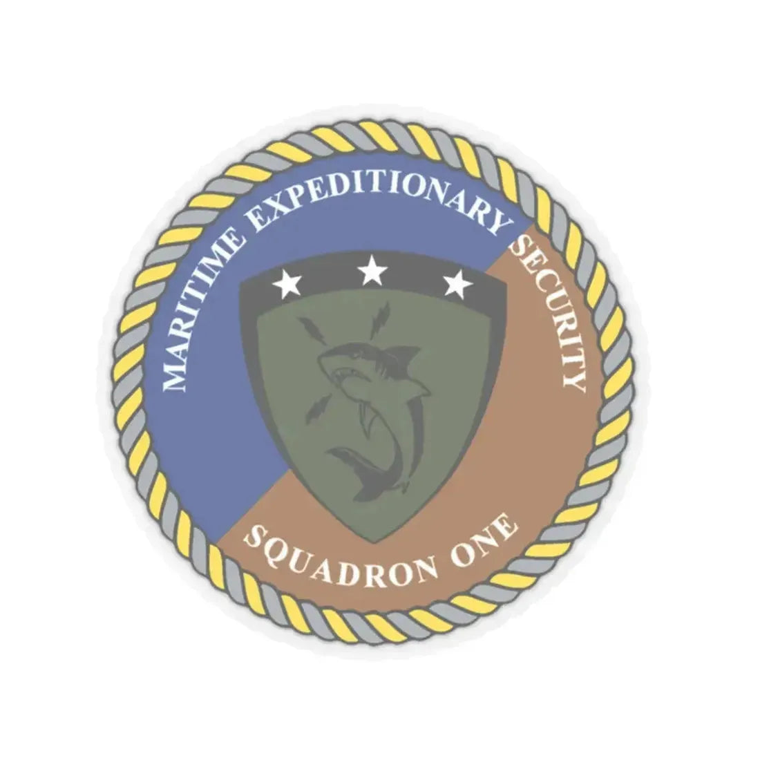 Maritime Expeditionary Security Sq One (U.S. Navy) STICKER Vinyl Kiss-Cut Decal 2 Inch Transparent - The Sticker Space