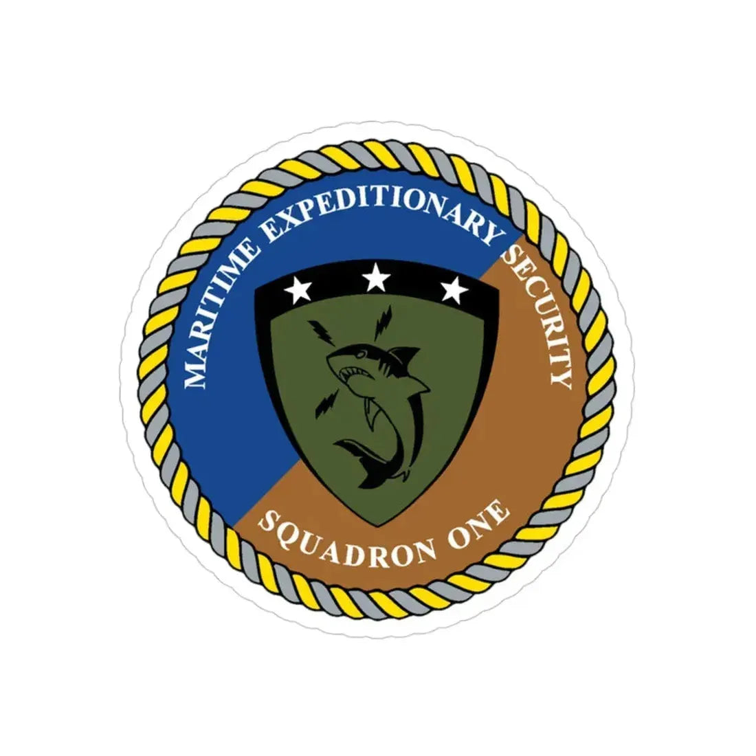 Maritime Expeditionary Security Sq One (U.S. Navy) Transparent STICKER Die-Cut Vinyl Decal 3 Inch Transparent - The Sticker Space
