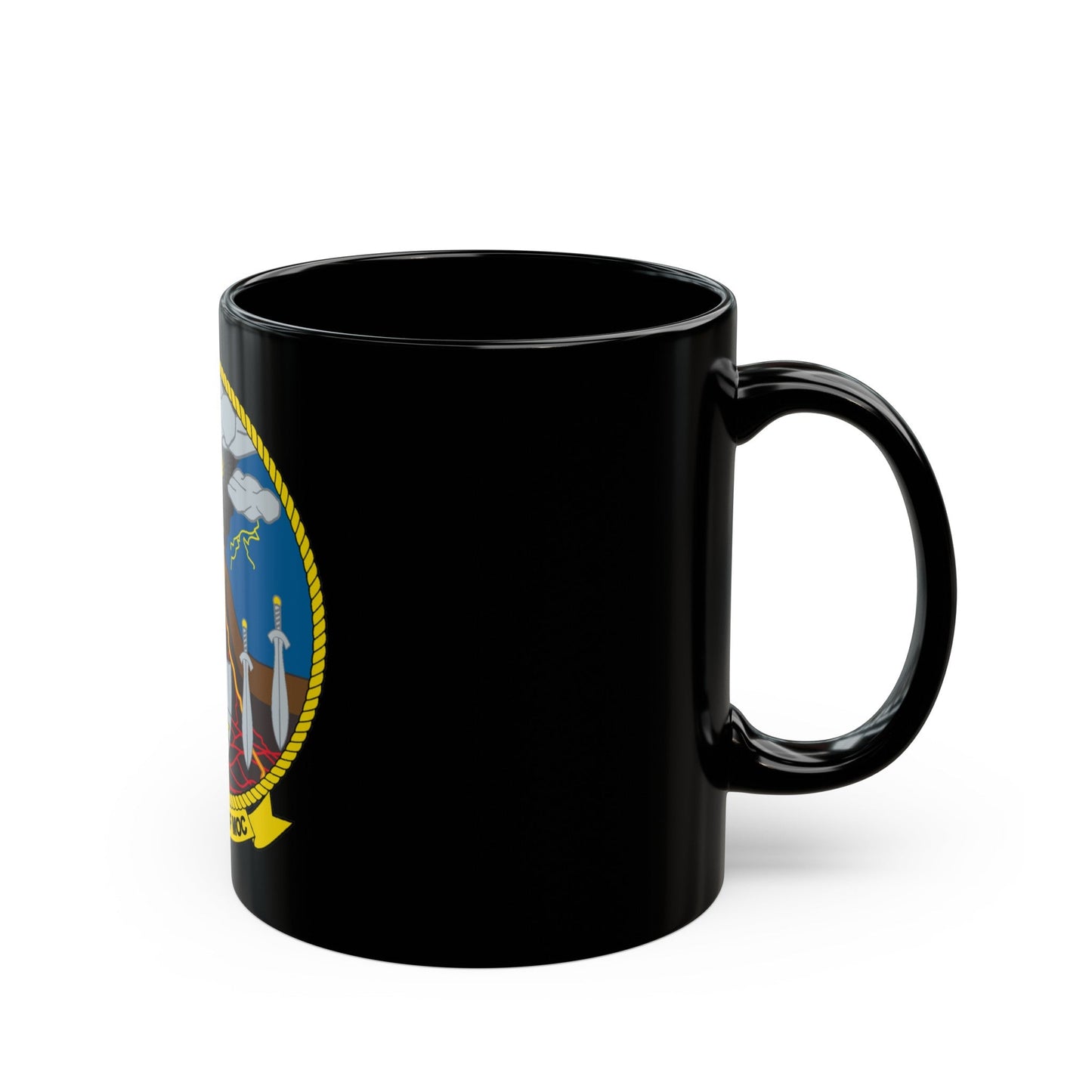 Maritime Operations Center C6F (U.S. Navy) Black Coffee Mug-The Sticker Space