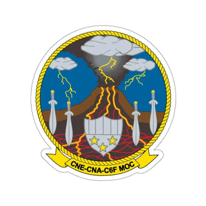 Maritime Operations Center C6F (U.S. Navy) STICKER Vinyl Kiss-Cut Decal 2 Inch White - The Sticker Space