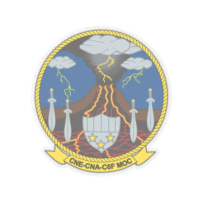 Maritime Operations Center C6F (U.S. Navy) STICKER Vinyl Kiss-Cut Decal 3 Inch Transparent - The Sticker Space