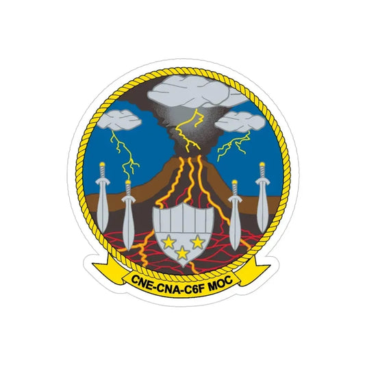 Maritime Operations Center C6F (U.S. Navy) Transparent STICKER Die-Cut Vinyl Decal 6 Inch Transparent - The Sticker Space