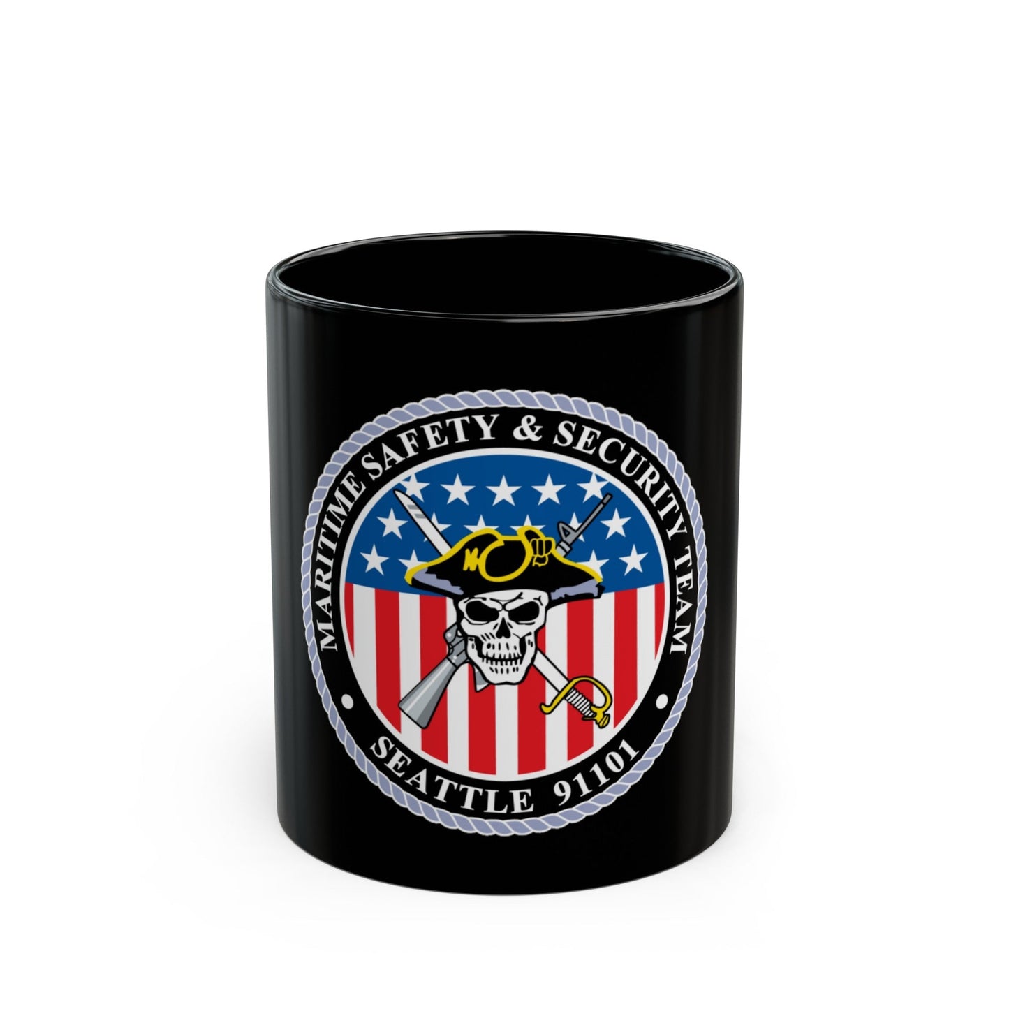 Maritime Safety & Security Team Seattle MSST (U.S. Coast Guard) Black Coffee Mug-11oz-The Sticker Space