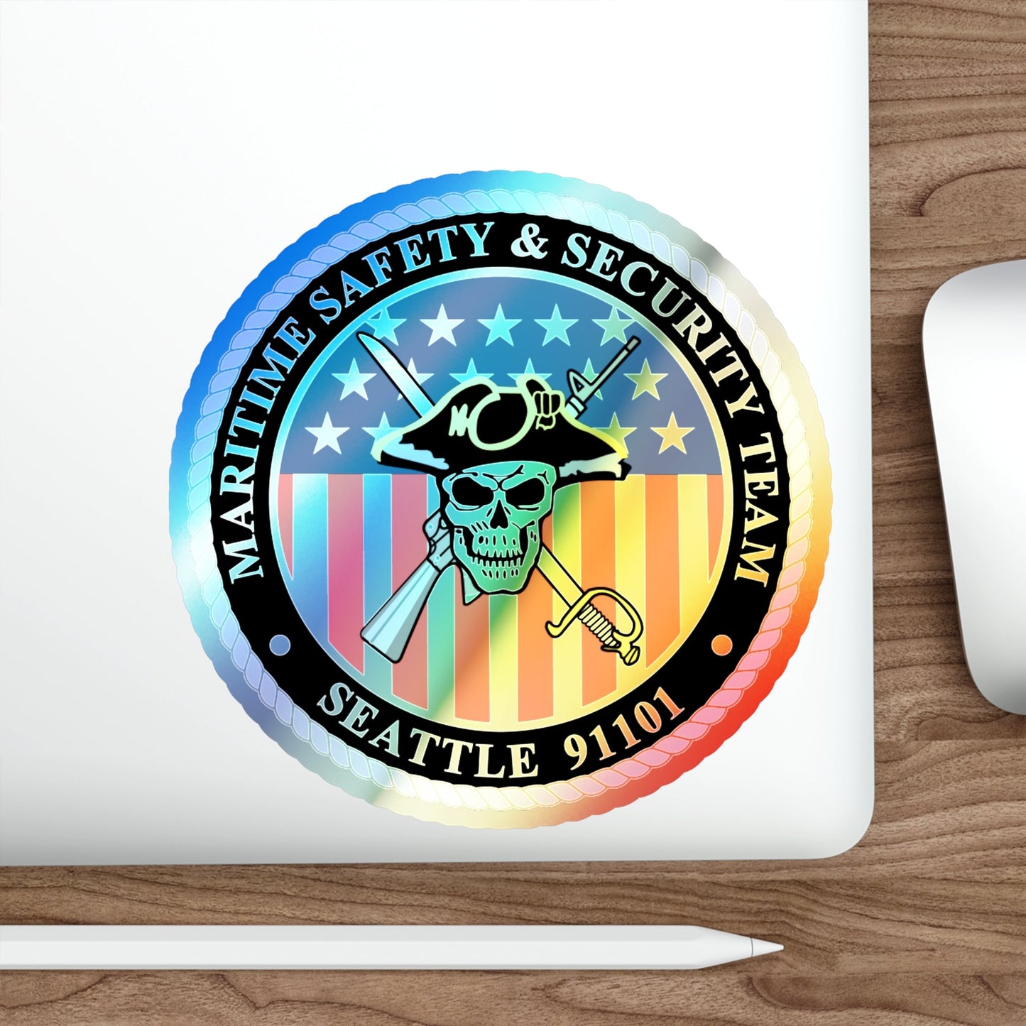 Maritime Safety & Security Team Seattle MSST (U.S. Coast Guard) Holographic STICKER Die-Cut Vinyl Decal-The Sticker Space