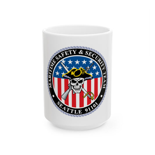 Maritime Safety & Security Team Seattle MSST (U.S. Coast Guard) White Coffee Mug-15oz-The Sticker Space