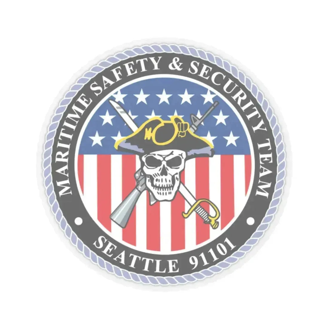 Maritime Safety & Security Team Seattle MSST (U.S. Coast Guard) STICKER Vinyl Kiss-Cut Decal 2 Inch Transparent - The Sticker Space