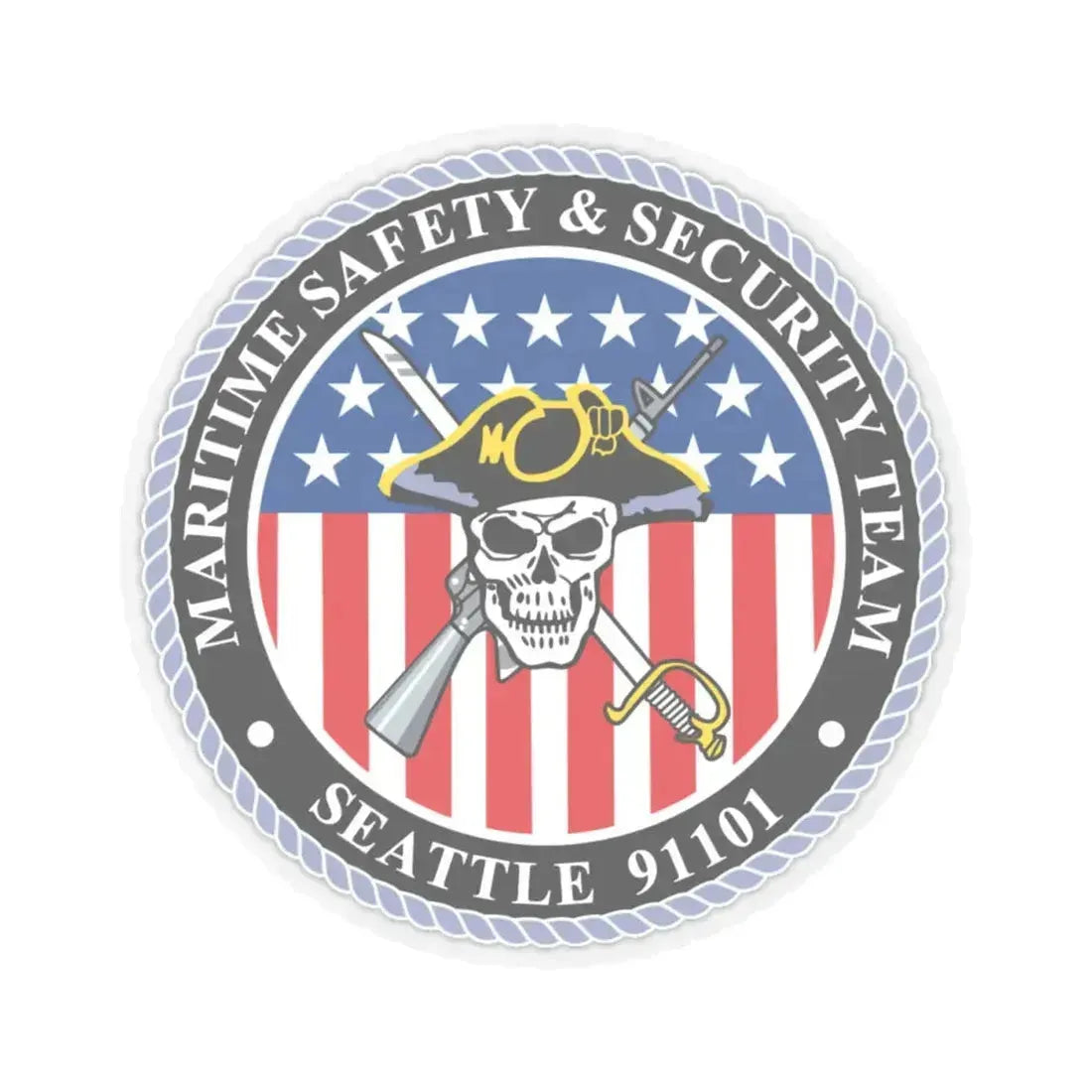 Maritime Safety & Security Team Seattle MSST (U.S. Coast Guard) STICKER Vinyl Kiss-Cut Decal 4 Inch Transparent - The Sticker Space