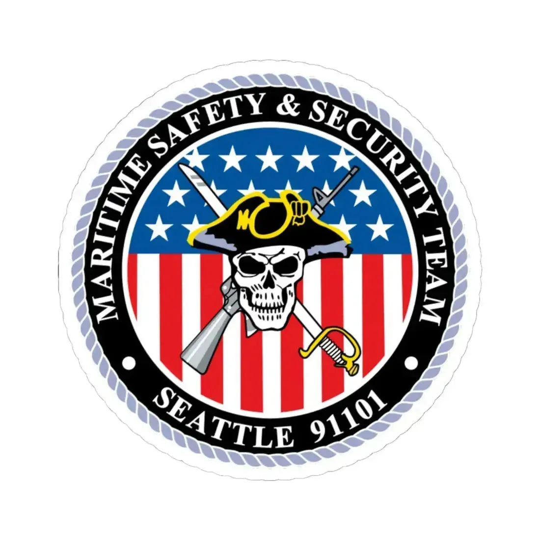 Maritime Safety & Security Team Seattle MSST (U.S. Coast Guard) STICKER Vinyl Kiss-Cut Decal 6 Inch White - The Sticker Space