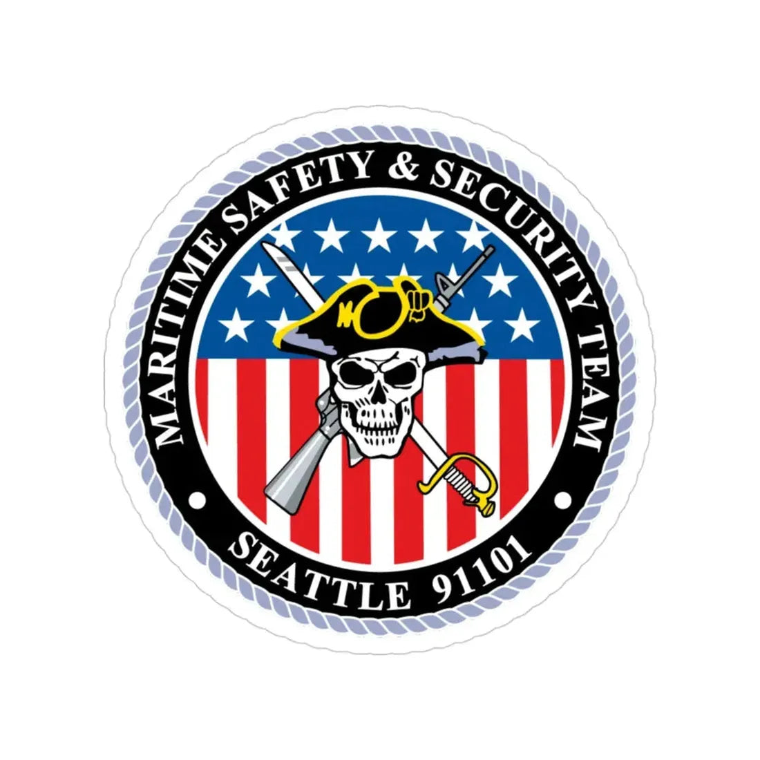 Maritime Safety & Security Team Seattle MSST (U.S. Coast Guard) Transparent STICKER Die-Cut Vinyl Decal 3 Inch - The Sticker Space