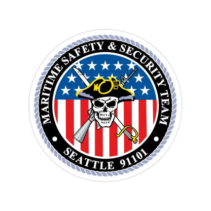 Maritime Safety & Security Team Seattle MSST (U.S. Coast Guard) Transparent STICKER Die-Cut Vinyl Decal 3 Inch - The Sticker Space