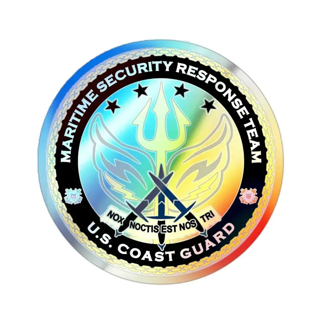 Maritime Security Response Team (U.S. Coast Guard) Holographic STICKER Die-Cut Vinyl Decal 2 Inch Holographic - The Sticker Space