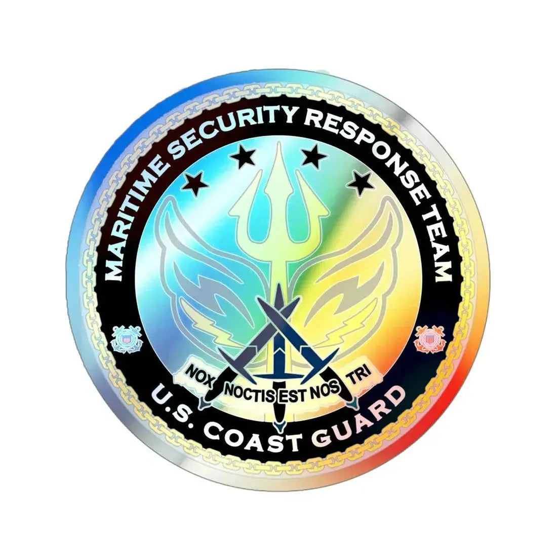 Maritime Security Response Team (U.S. Coast Guard) Holographic STICKER Die-Cut Vinyl Decal 4 Inch Holographic - The Sticker Space