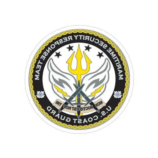 Maritime Security Response Team (U.S. Coast Guard) REVERSE PRINT Transparent Die-Cut STICKER 6 Inch Die-Cut Transparent - The Sticker Space