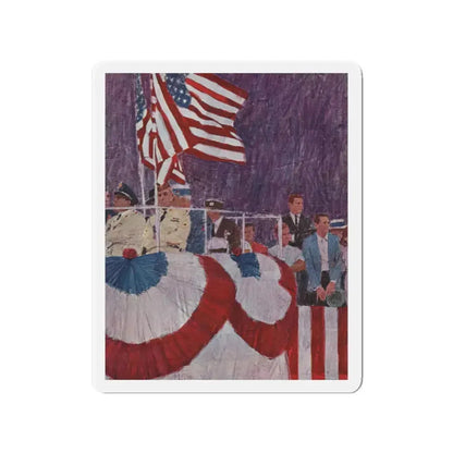 Mark English (attributed) 1965 Plymouth Belvedere Brochure art (1) (Magazine Illustration) Refrigerator Magnet 2 Inch - The Sticker Space