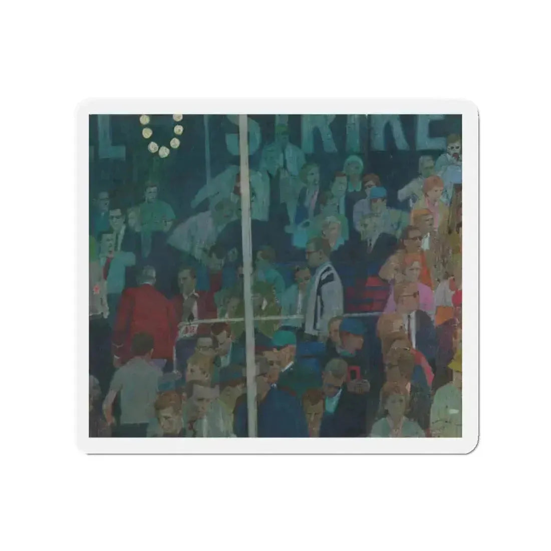 Mark English (attributed) 1965 Plymouth Belvedere Brochure art (2) (Magazine Illustration) Refrigerator Magnet 2 Inch - The Sticker Space