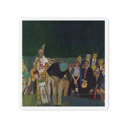 Mark English (attributed) 1965 Plymouth Belvedere Brochure art (3) (Magazine Illustration) Refrigerator Magnet 2 Inch - The Sticker Space