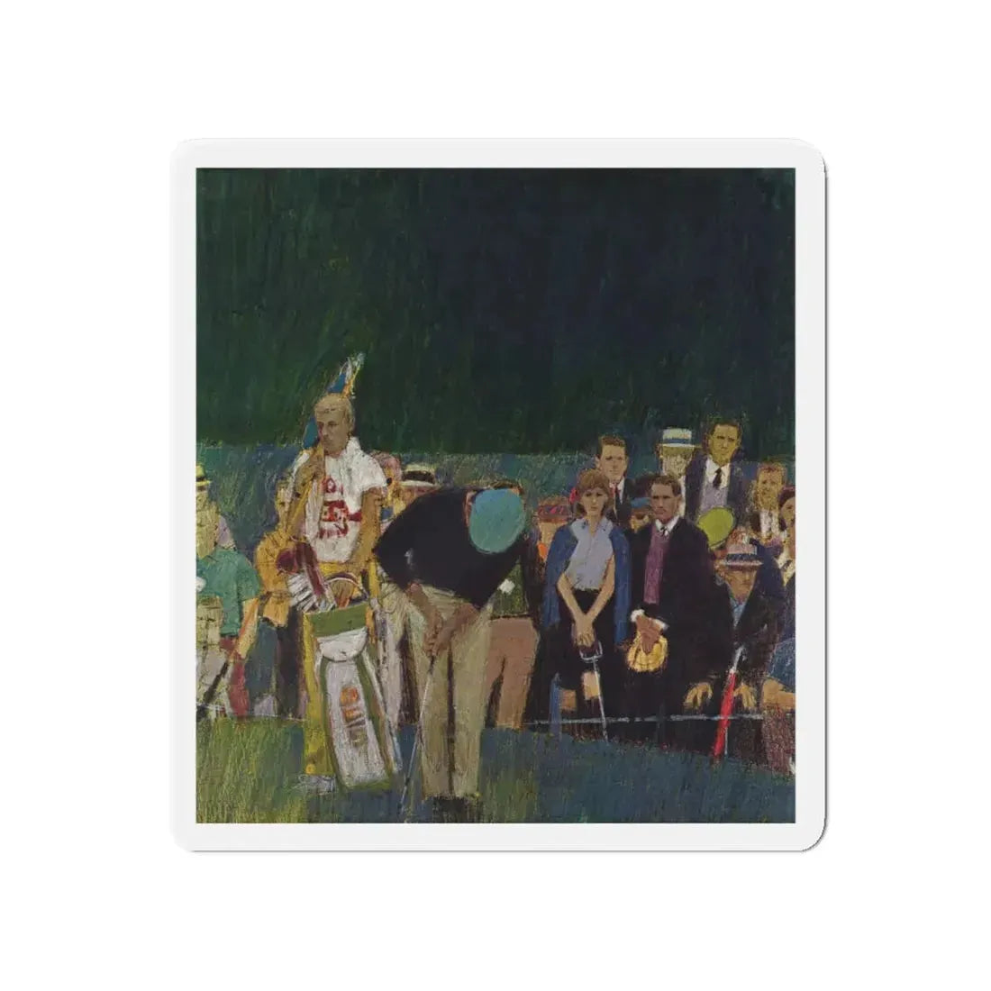 Mark English (attributed) 1965 Plymouth Belvedere Brochure art (3) (Magazine Illustration) Refrigerator Magnet - The Sticker Space