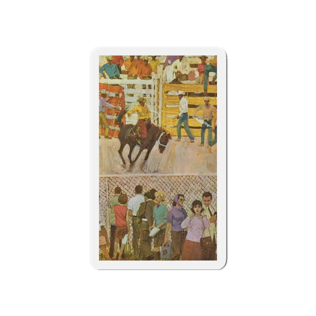 Mark English (attributed) 1965 Plymouth Belvedere Brochure art (4) (Magazine Illustration) Refrigerator Magnet - The Sticker Space