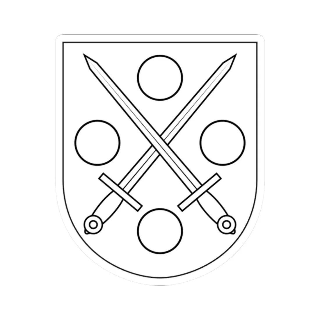 Mark härad vapen (Sweden) (Coat of Arms) STICKER Vinyl Kiss-Cut Decal 2 Inch White - The Sticker Space