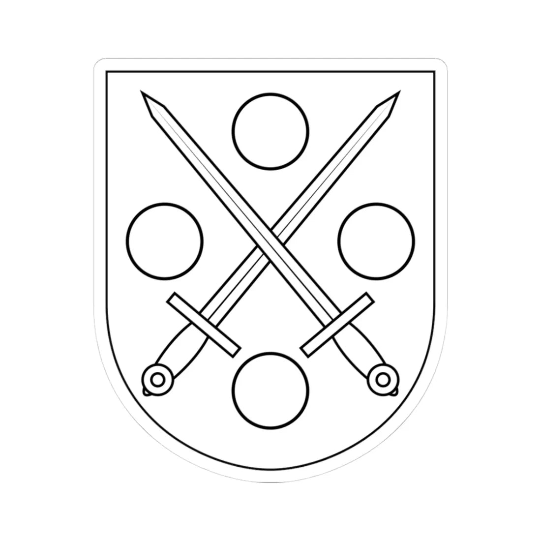 Mark härad vapen (Sweden) (Coat of Arms) STICKER Vinyl Kiss-Cut Decal 3 Inch White - The Sticker Space