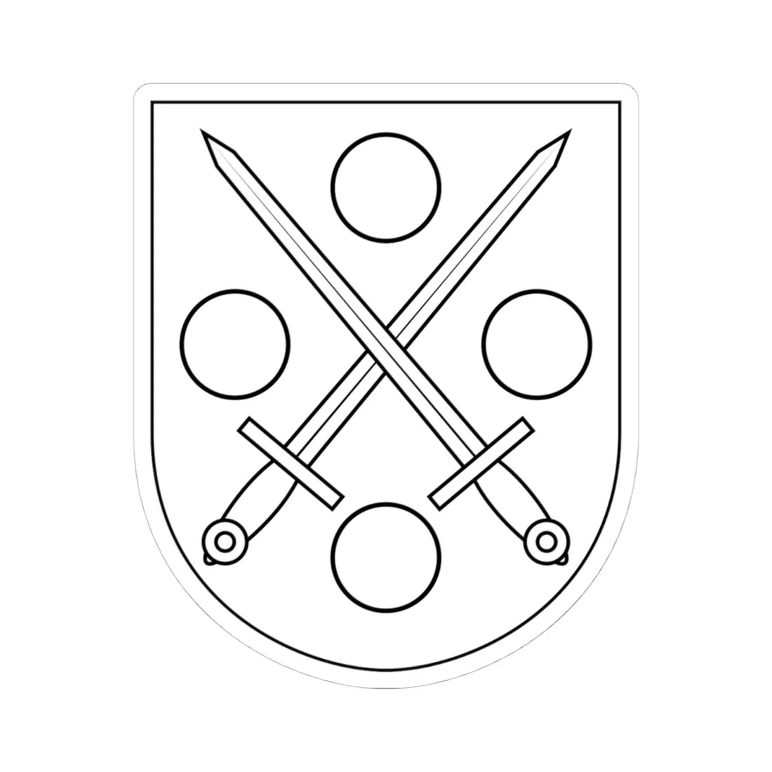 Mark härad vapen (Sweden) (Coat of Arms) STICKER Vinyl Kiss-Cut Decal 4 Inch White - The Sticker Space