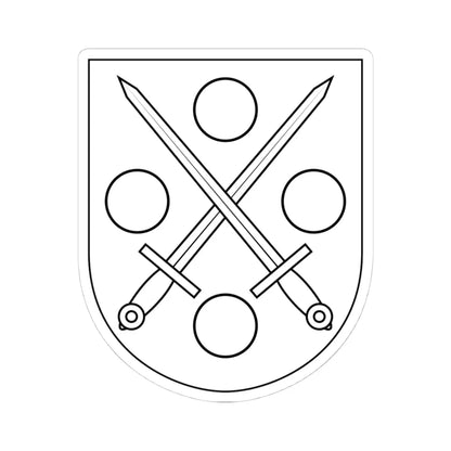 Mark härad vapen (Sweden) (Coat of Arms) STICKER Vinyl Kiss-Cut Decal 4 Inch White - The Sticker Space