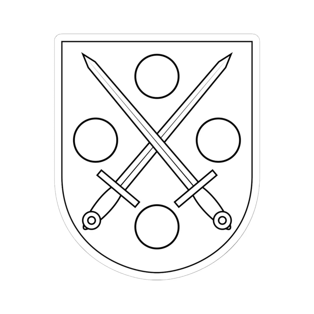 Mark härad vapen (Sweden) (Coat of Arms) STICKER Vinyl Kiss-Cut Decal 6 Inch White - The Sticker Space