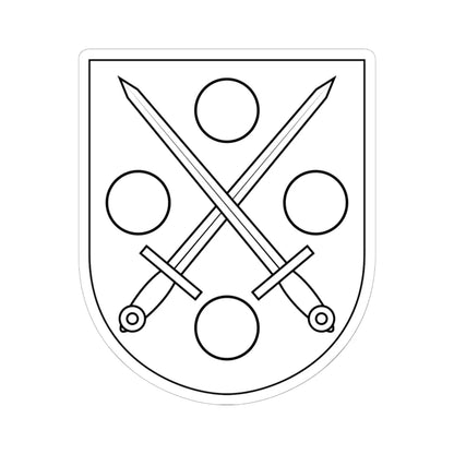 Mark härad vapen (Sweden) (Coat of Arms) STICKER Vinyl Kiss-Cut Decal 6 Inch White - The Sticker Space