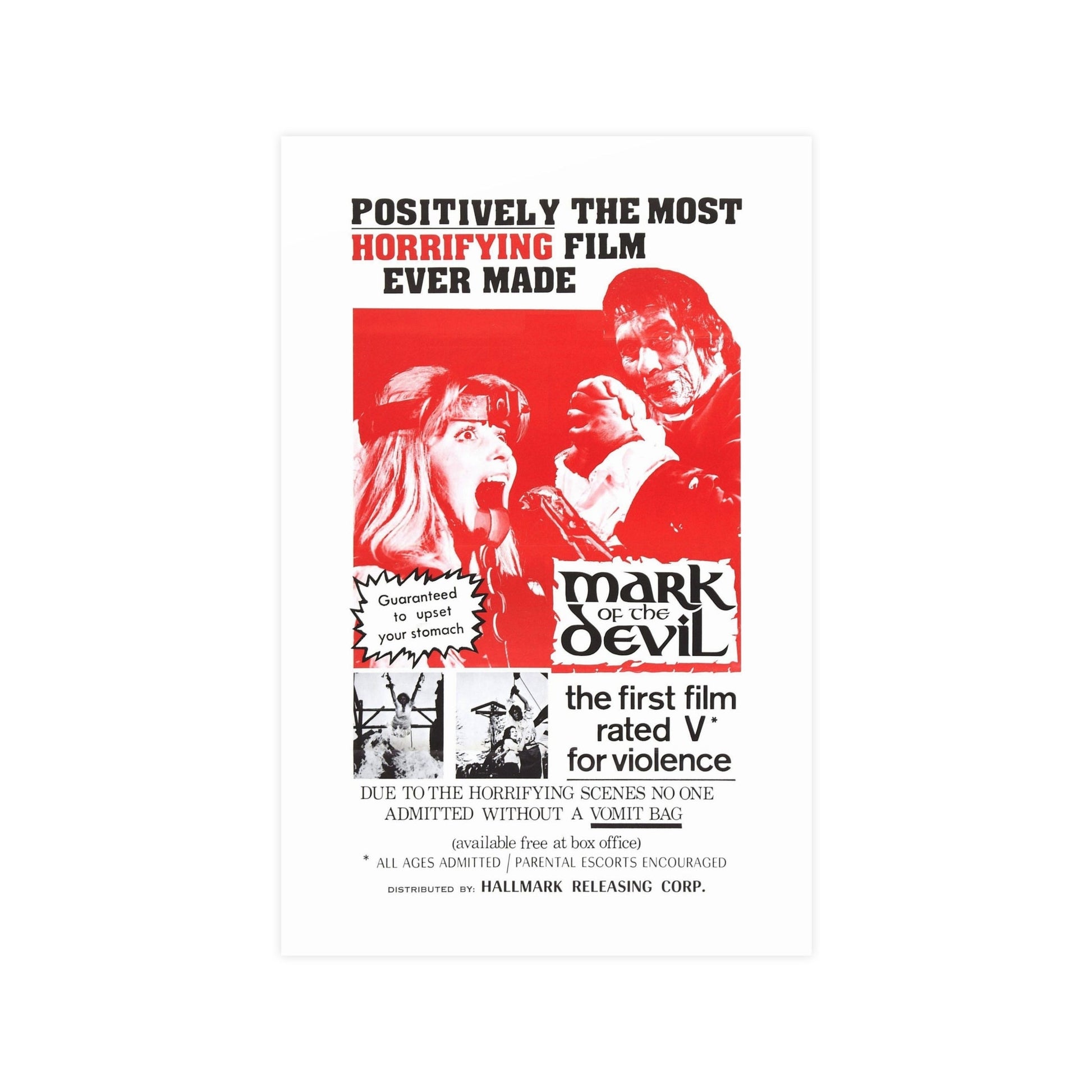 MARK OF THE DEVIL 1970 - Paper Movie Poster-11″ x 17″ (Vertical)-The Sticker Space