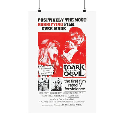 MARK OF THE DEVIL 1970 - Paper Movie Poster 16″ x 24″ Matte - The Sticker Space