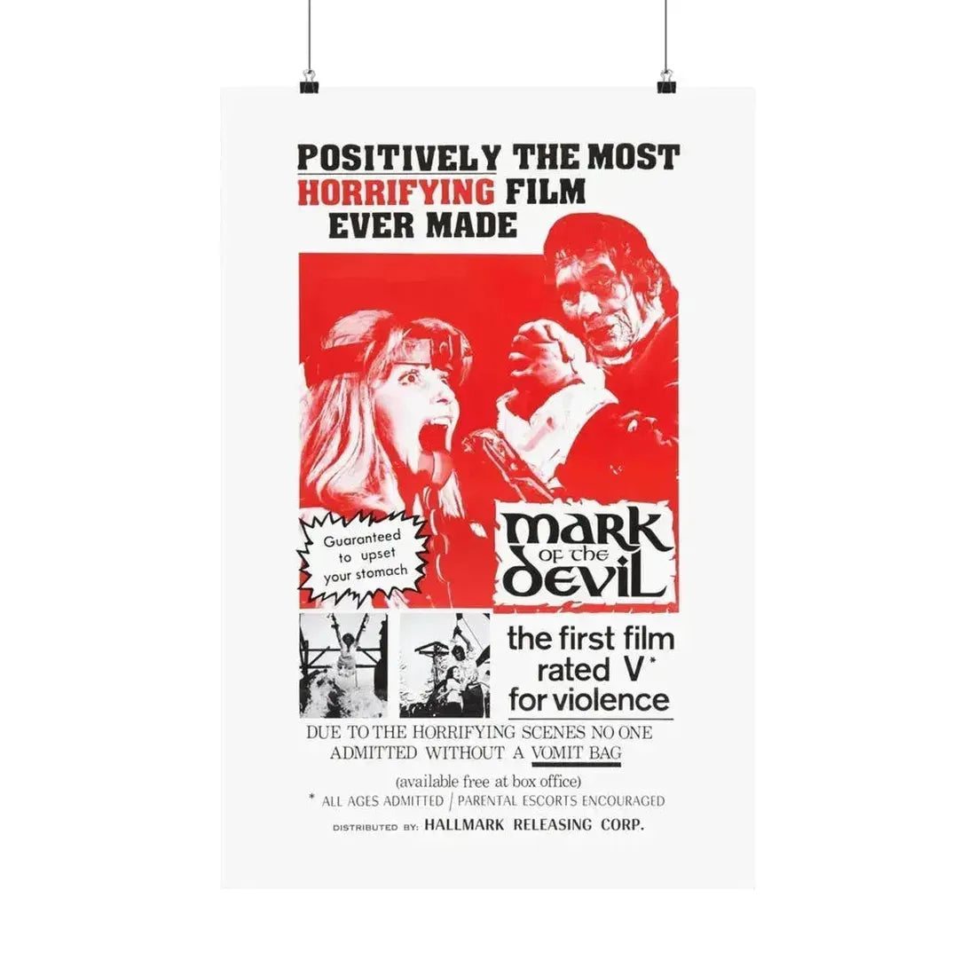 MARK OF THE DEVIL 1970 - Paper Movie Poster 20″ x 30″ Matte - The Sticker Space