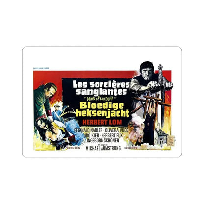 MARK OF THE DEVIL (BELGIAN) 1970 Movie Poster - STICKER Vinyl Kiss-Cut Decal 3 Inch White - The Sticker Space