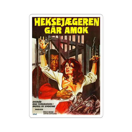 MARK OF THE DEVIL (DANISH 2) 1970 Movie Poster - STICKER Vinyl Kiss-Cut Decal 2 Inch White - The Sticker Space