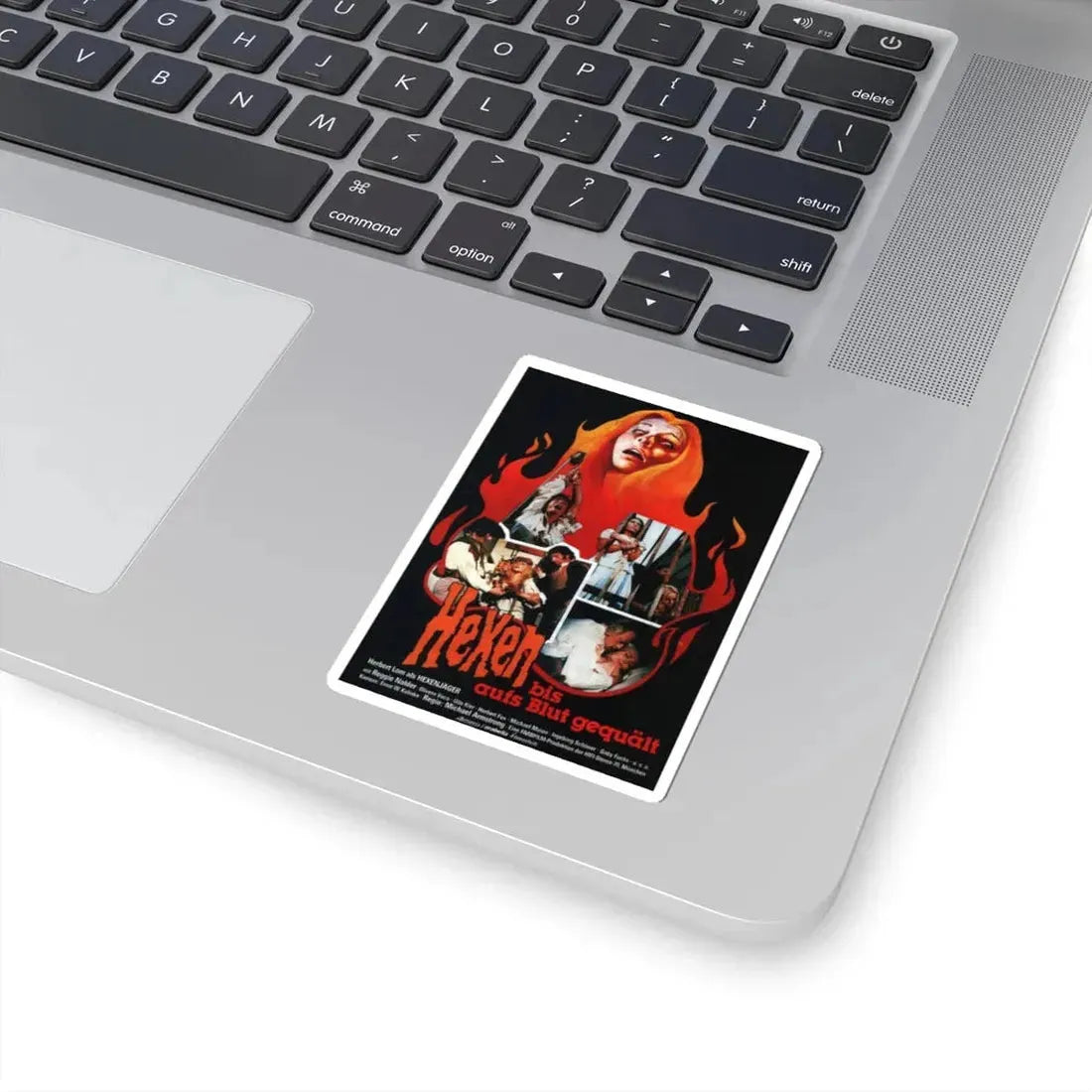MARK OF THE DEVIL (GERMAN) 1970 Movie Poster - STICKER Vinyl Kiss-Cut Decal - The Sticker Space