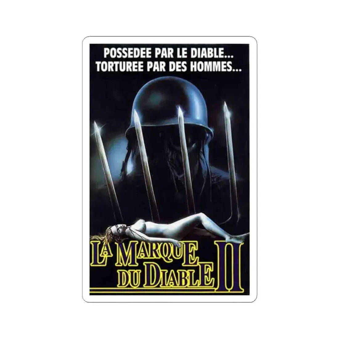 MARK OF THE DEVIL II 1973 Movie Poster - STICKER Vinyl Kiss-Cut Decal 4 Inch White - The Sticker Space