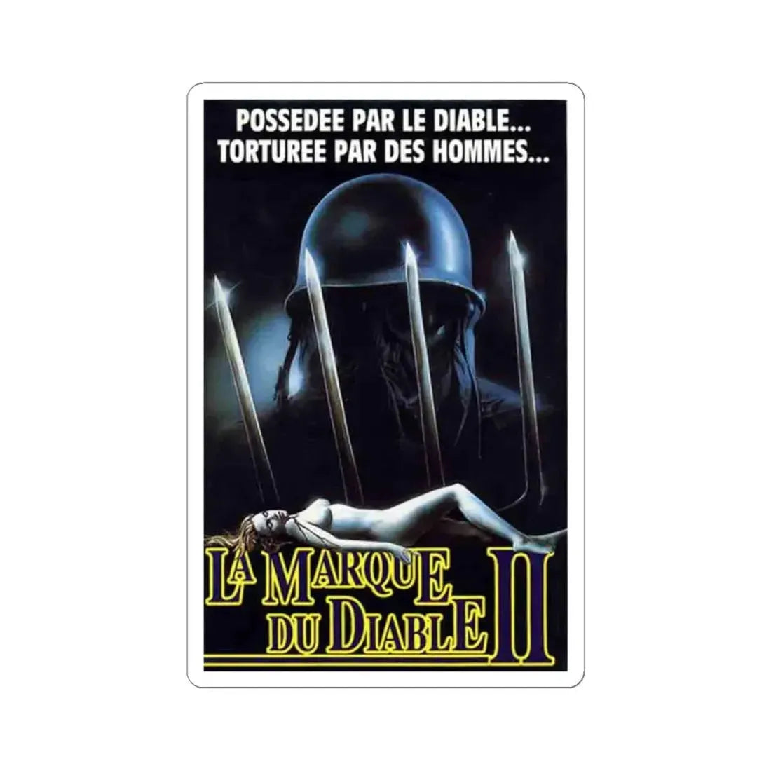 MARK OF THE DEVIL II 1973 Movie Poster - STICKER Vinyl Kiss-Cut Decal 6 Inch White - The Sticker Space