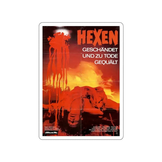 MARK OF THE DEVIL II (GERMAN) 2 1973 Movie Poster STICKER Vinyl Die-Cut Decal 2 Inch - The Sticker Space