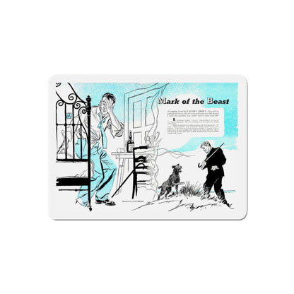 Mark of the East, Bluebook, March 1953 (Magazine Illustration) Refrigerator Magnet-5" x 5"-The Sticker Space