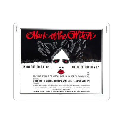 MARK OF THE WITCH (2) 1970 Movie Poster - STICKER Vinyl Kiss-Cut Decal 2 Inch White - The Sticker Space