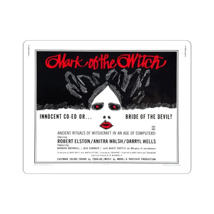 MARK OF THE WITCH (2) 1970 Movie Poster - STICKER Vinyl Kiss-Cut Decal 3 Inch White - The Sticker Space