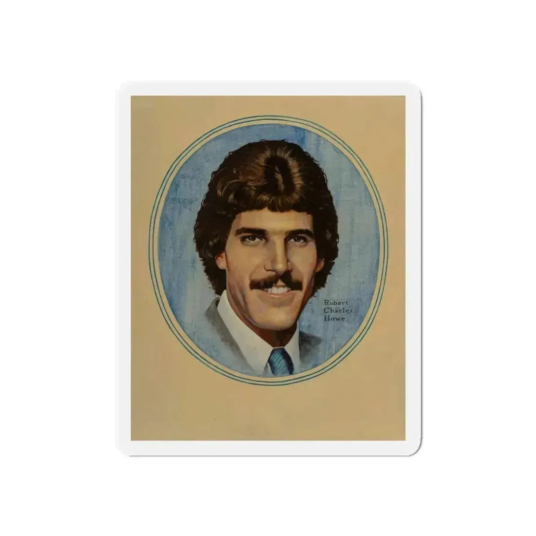 Mark Spitz, The Saturday Evening Post cover, May-June 1973 (Magazine Illustration) Refrigerator Magnet 6 Inch - The Sticker Space