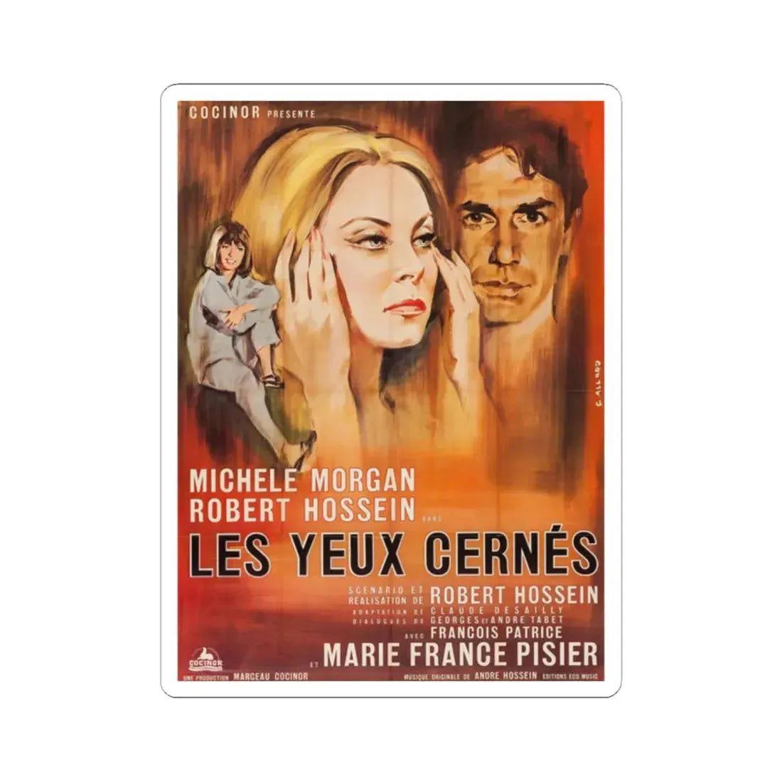 MARKED EYES 1964 Movie Poster - STICKER Vinyl Kiss-Cut Decal 2 Inch White - The Sticker Space