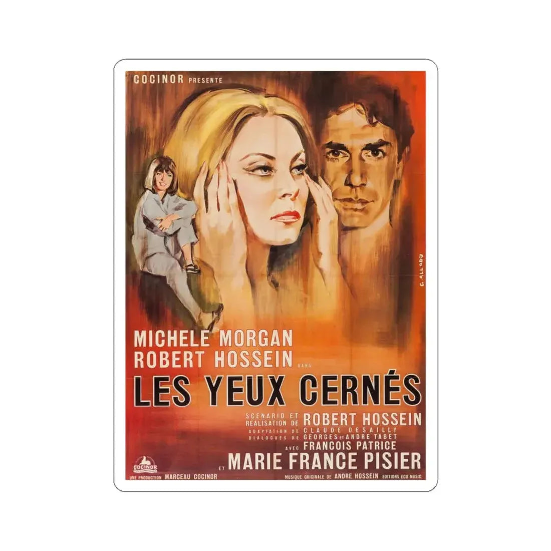 MARKED EYES 1964 Movie Poster - STICKER Vinyl Kiss-Cut Decal 6 Inch White - The Sticker Space