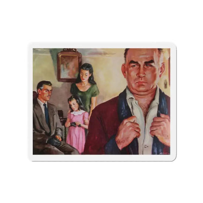 Marked For Death by Bruce Marshall, Saturday Evening Post, 1952 (Magazine Illustration) Refrigerator Magnet - The Sticker Space