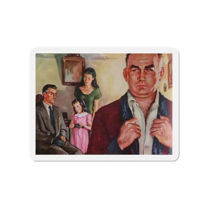 Marked For Death by Bruce Marshall, Saturday Evening Post, 1952 (Magazine Illustration) Refrigerator Magnet - The Sticker Space