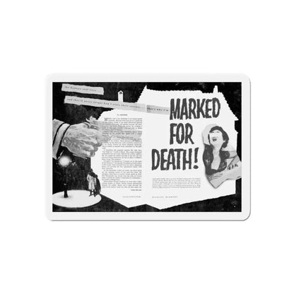 Marked For Death, True Woman's Adventures, May 1956 (Magazine Illustration) Refrigerator Magnet - The Sticker Space